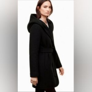 hooded wool coat